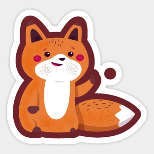 Cute Fox Animal Lover Sticker